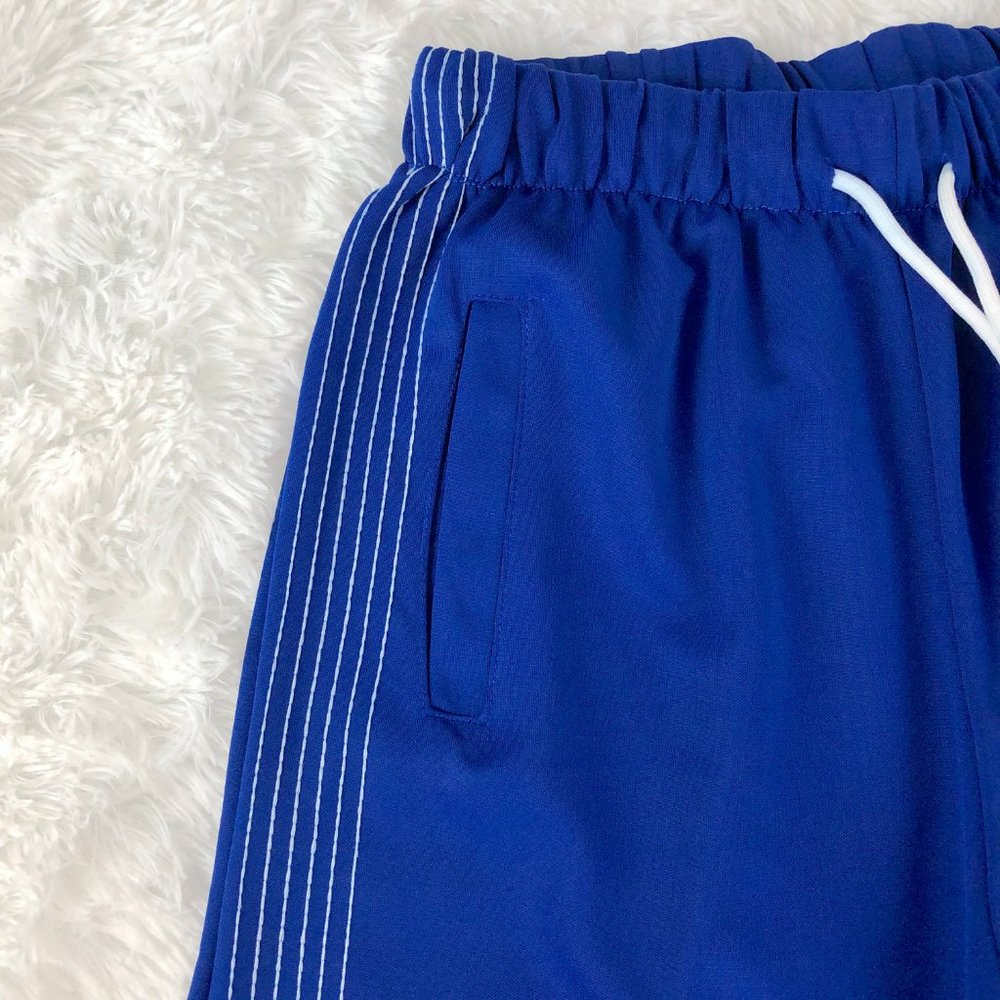 Blue & White Sporty Mid-Rise Joggers Pants L/XL - Picture 7 of 13